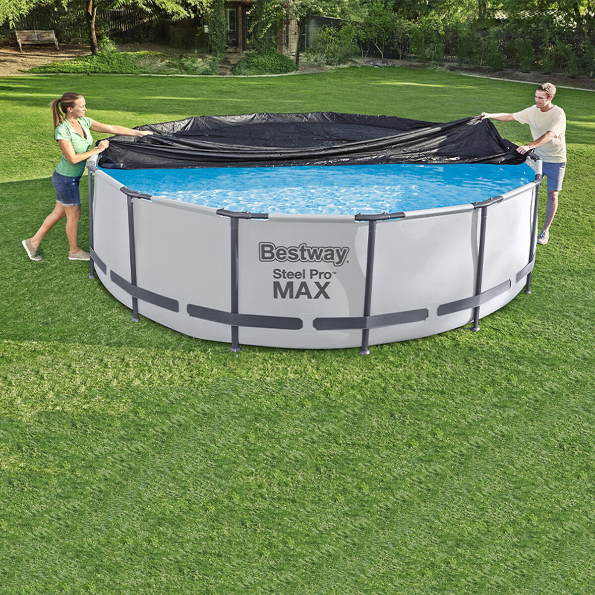 Bestway Swimming Pool Cover Bestway Black Ø 370 Cm