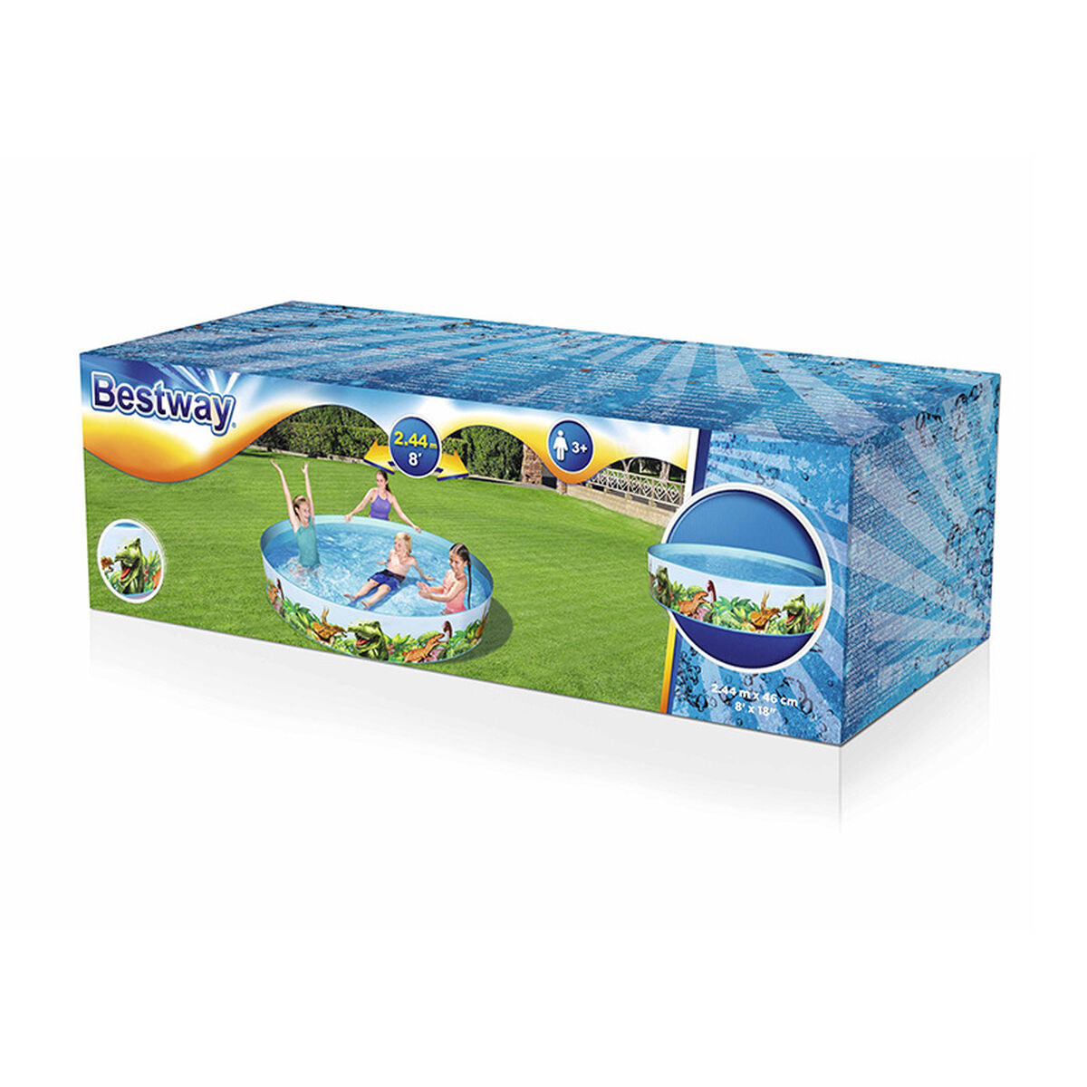 Bestway Inflatable Paddling Pool For Children Bestway Dinosaurs 244 X 46 Cm