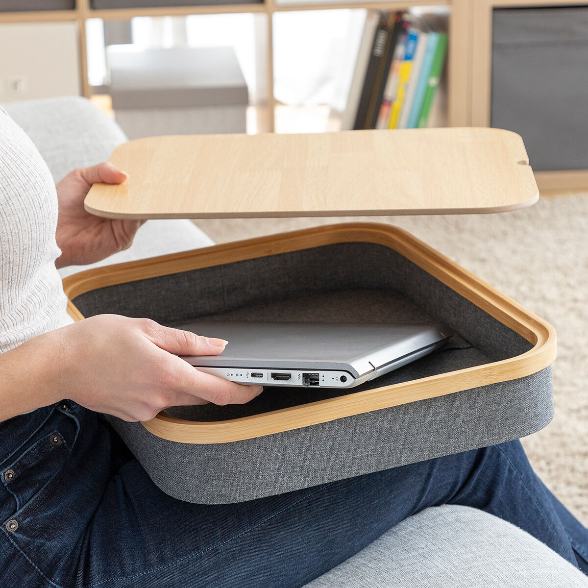 Innovagoods Portable Laptop Desk With Storage Tray Larage Innovagoods