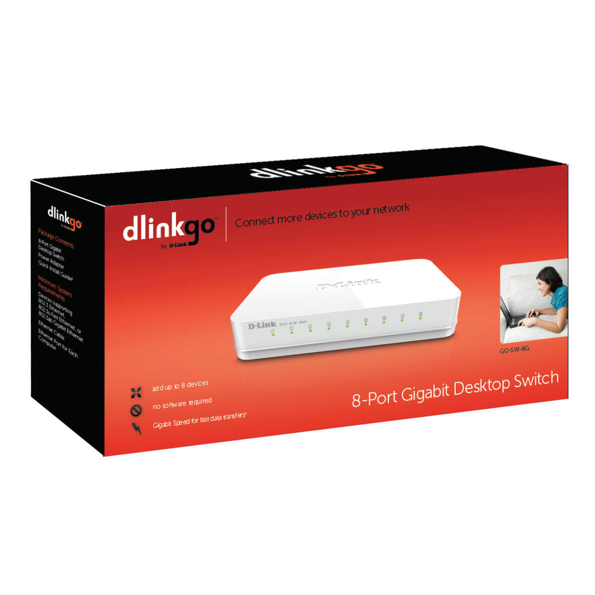 D-Link Desktop Switch D-Link Go-Sw-8G/E