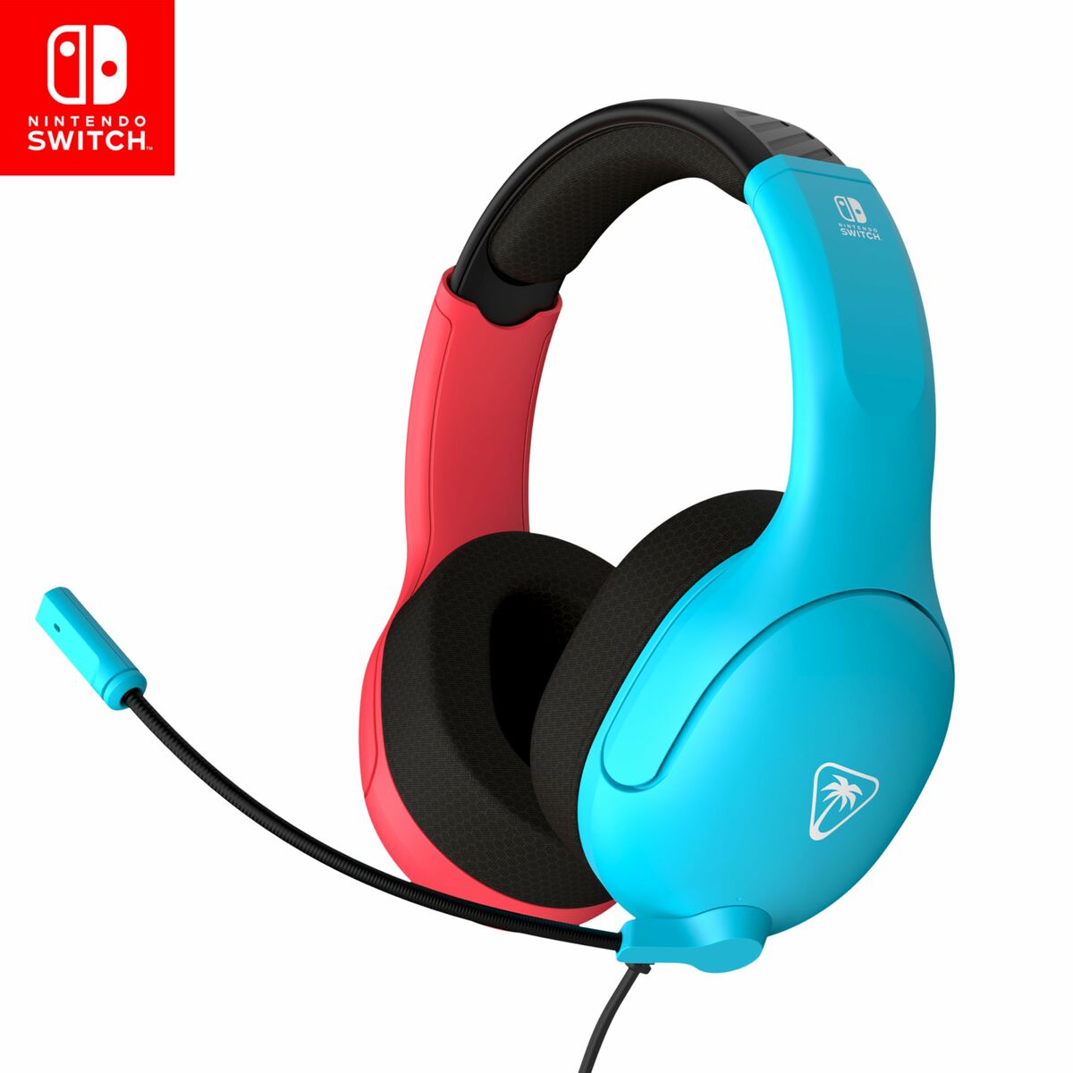 Turtle Beach Headphones With Microphone Turtle Beach Neon Blue & Red Switch 2