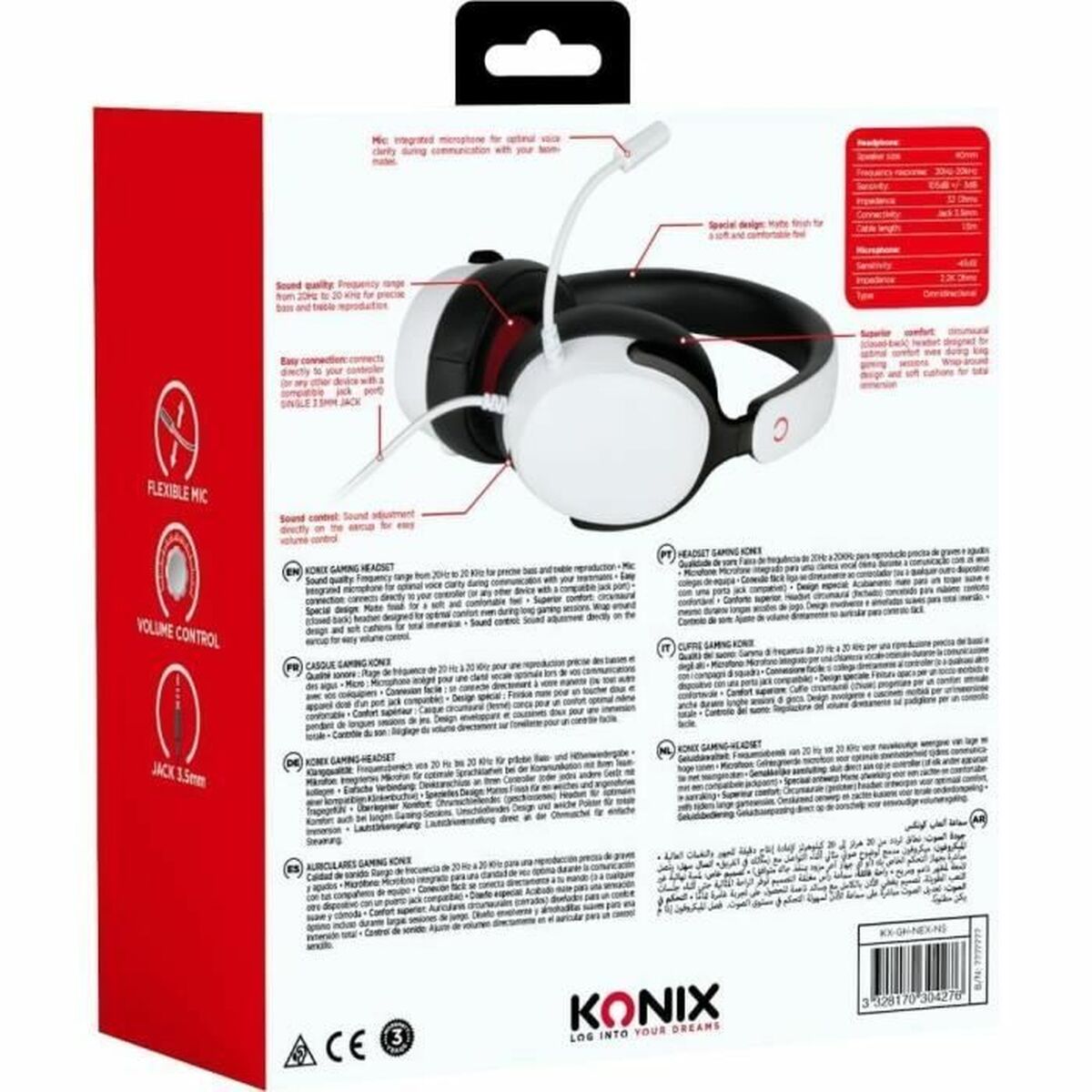 Konix Headphones Konix Nexus White
