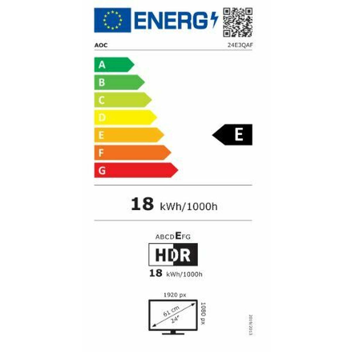 Aoc Monitor Aoc 24E3Qaf Full Hd 24" 23,8"