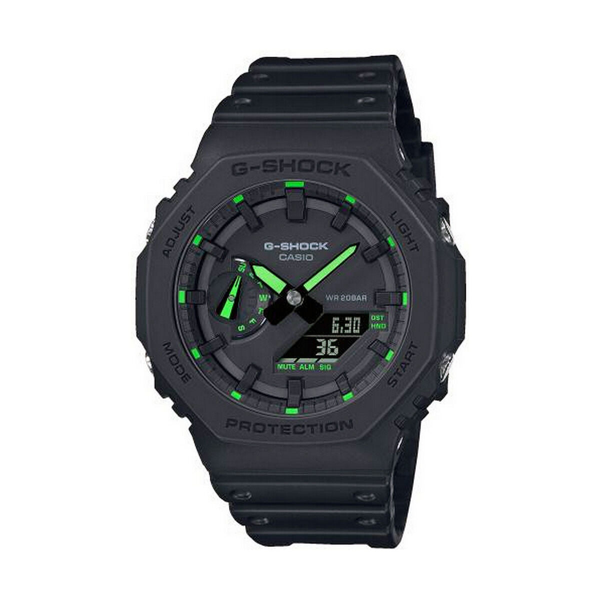 Casio G-Shock Men's Watch Casio G-Shock Oak - Neon Green Index (Ø 45 Mm)