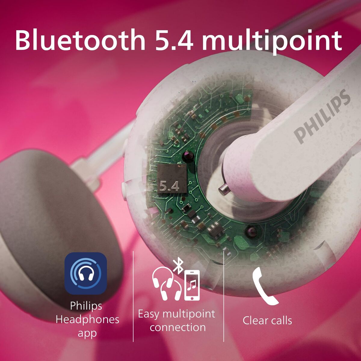 Philips Headphones Philips Tah2000Wt White