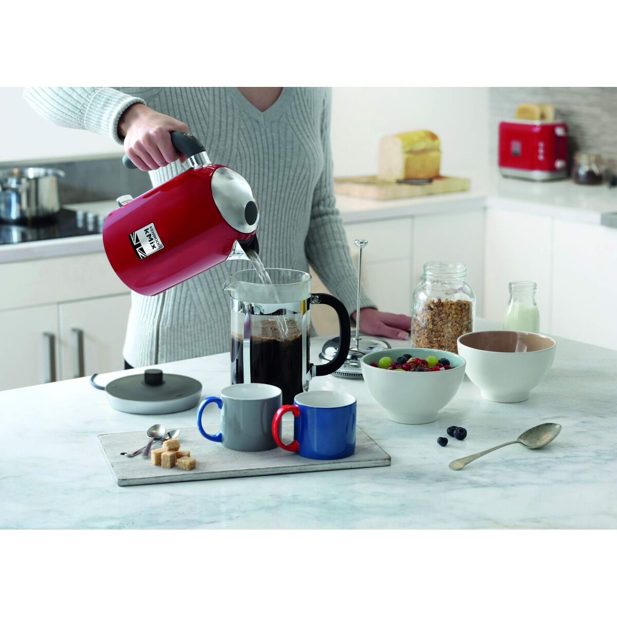 Kettle Kenwood ZJX650RD Red Metal Stainless steel 2200 W 1 L
