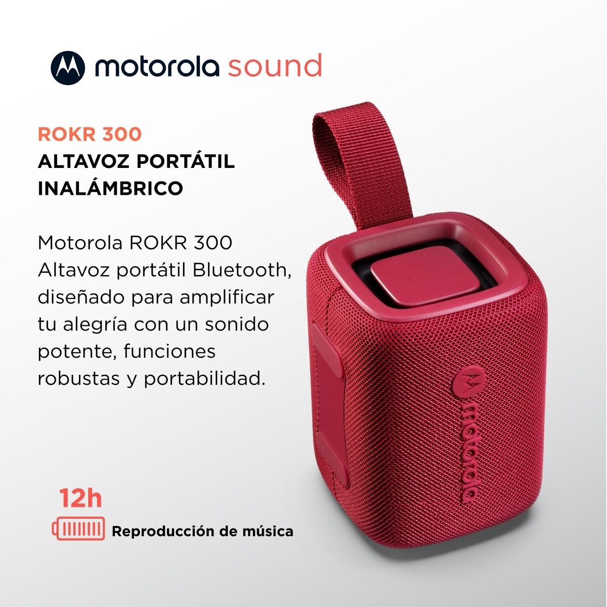 Motorola Portable Bluetooth Speakers Motorola Rokr 300 Red 7 W Red