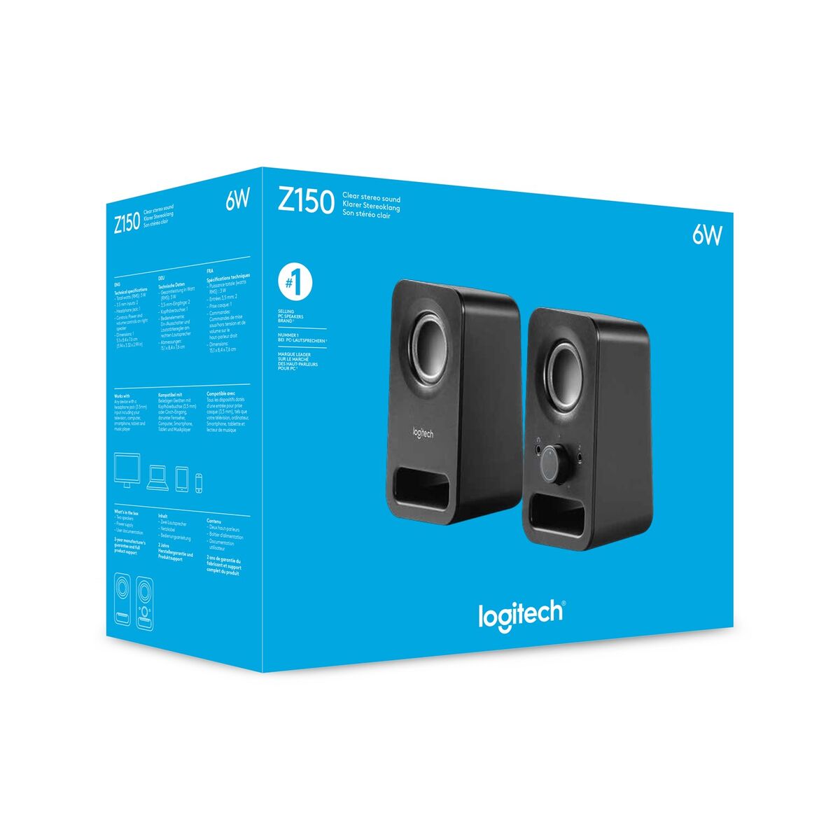 Logitech Pc Speakers Logitech Z150 Black 3 W 6 W