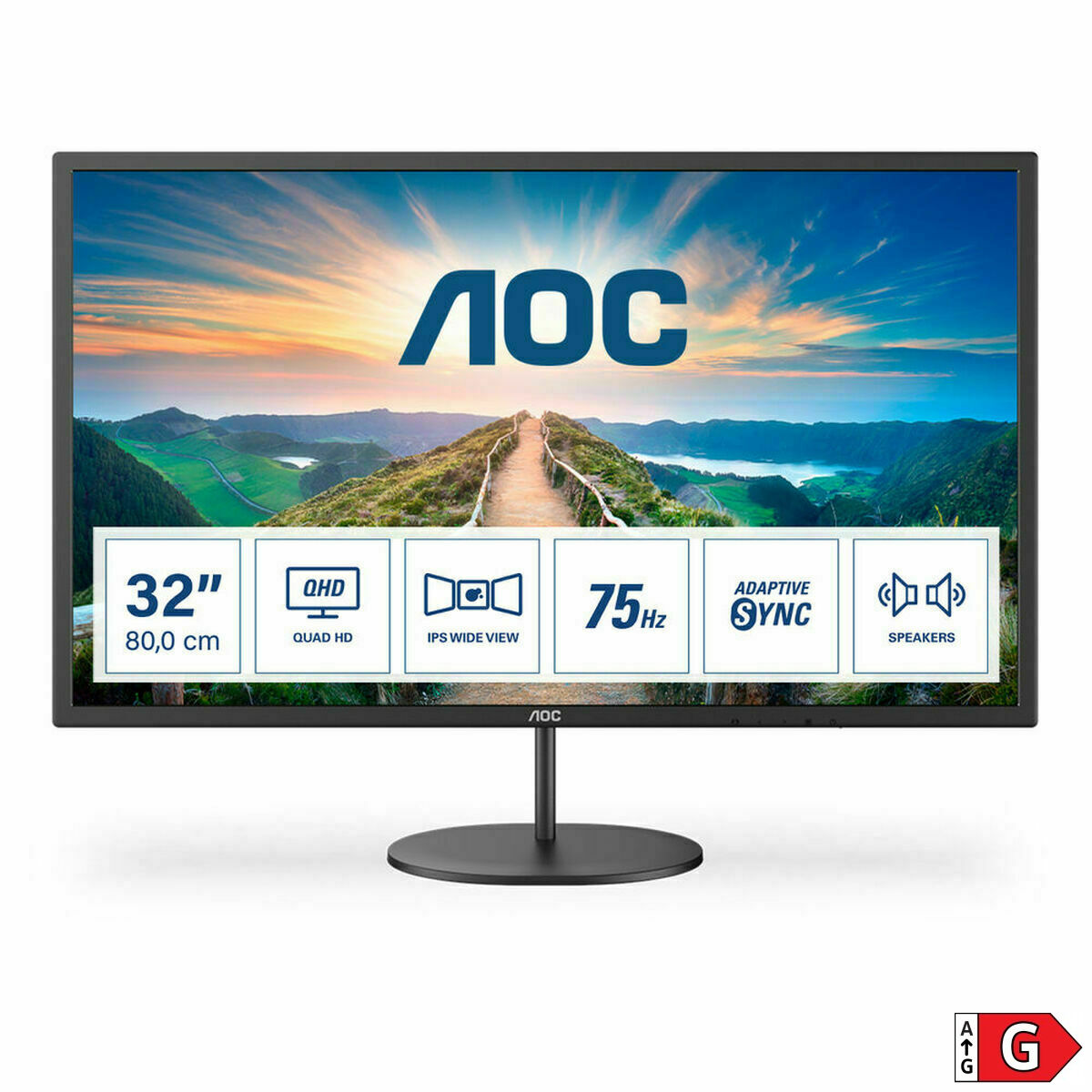 Aoc Monitor Aoc Q32V4 32" 2K Lcd Ips 75 Hz