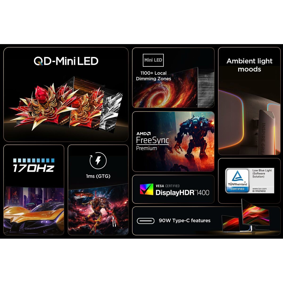 Tcl Monitor Tcl 34R83Q Lcd 37"