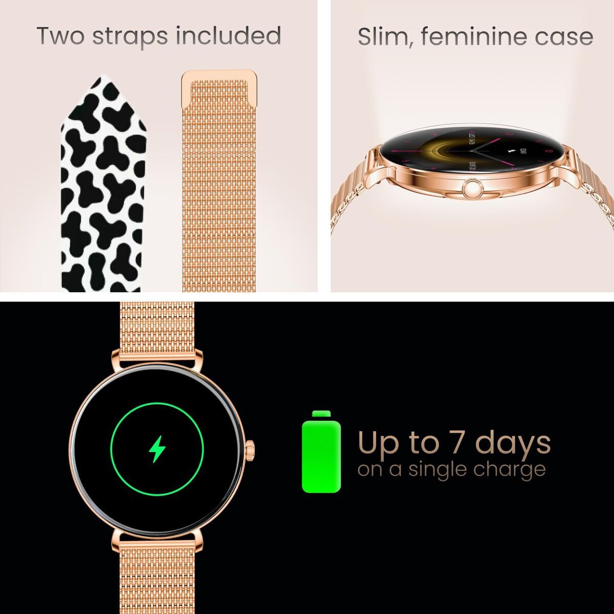 Forever Smartwatch Forever Gsm193533 Rose Gold 1,43"