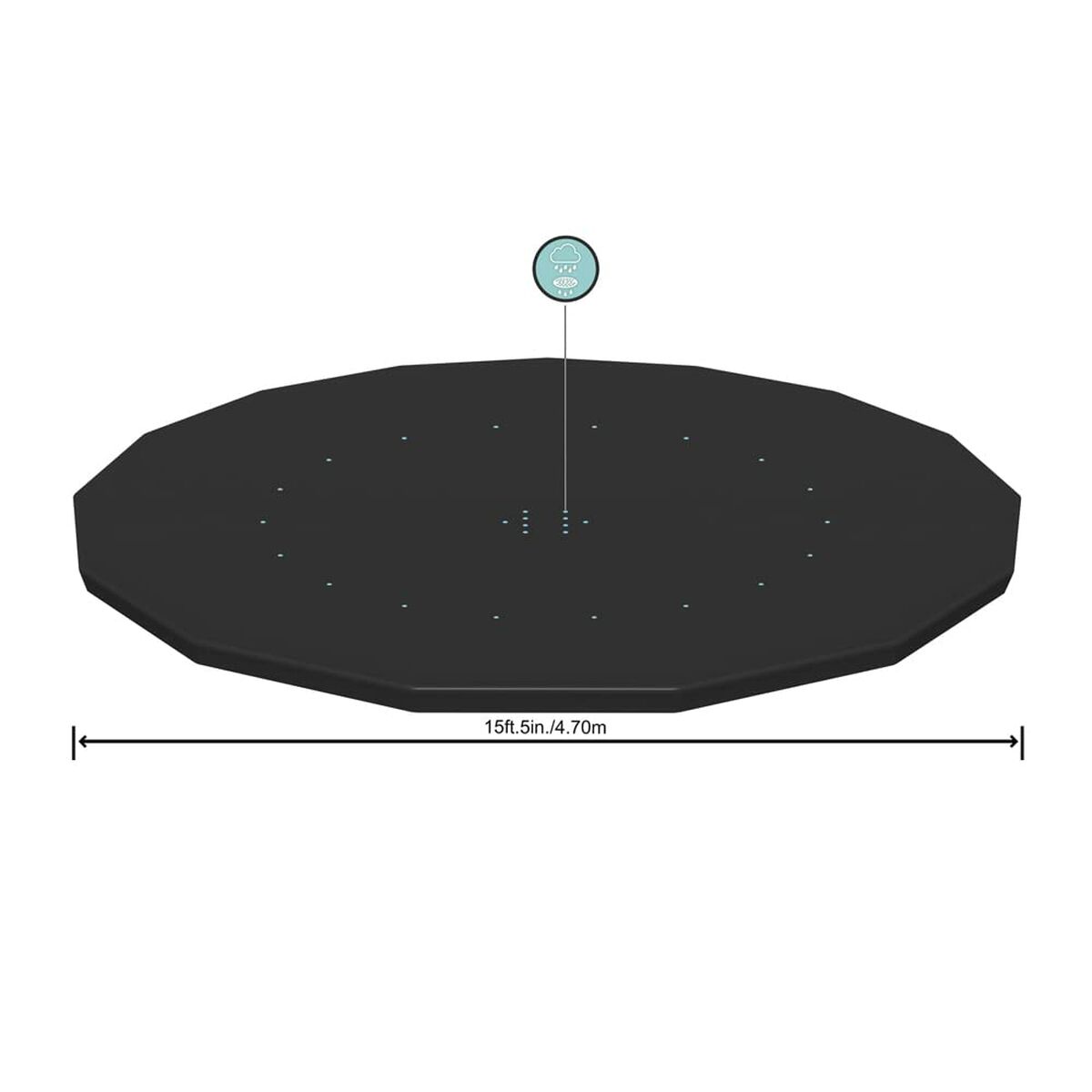 Bestway Swimming Pool Cover Bestway Black Ø 457 Cm (1 Unit)