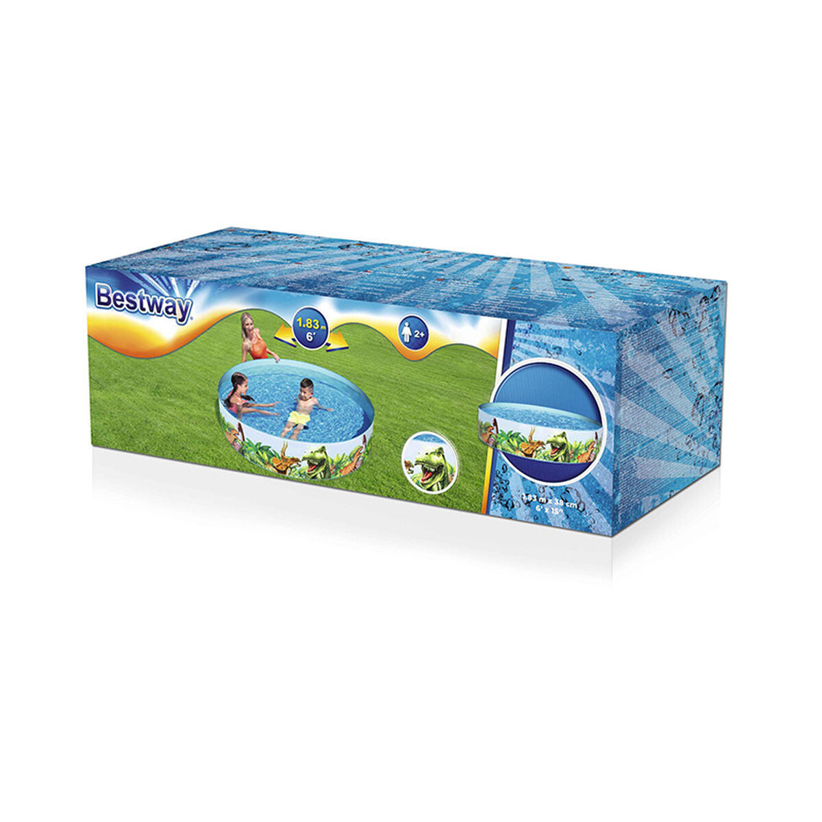 Bestway Inflatable Paddling Pool For Children Bestway Dinosaurs 183 X 38 Cm