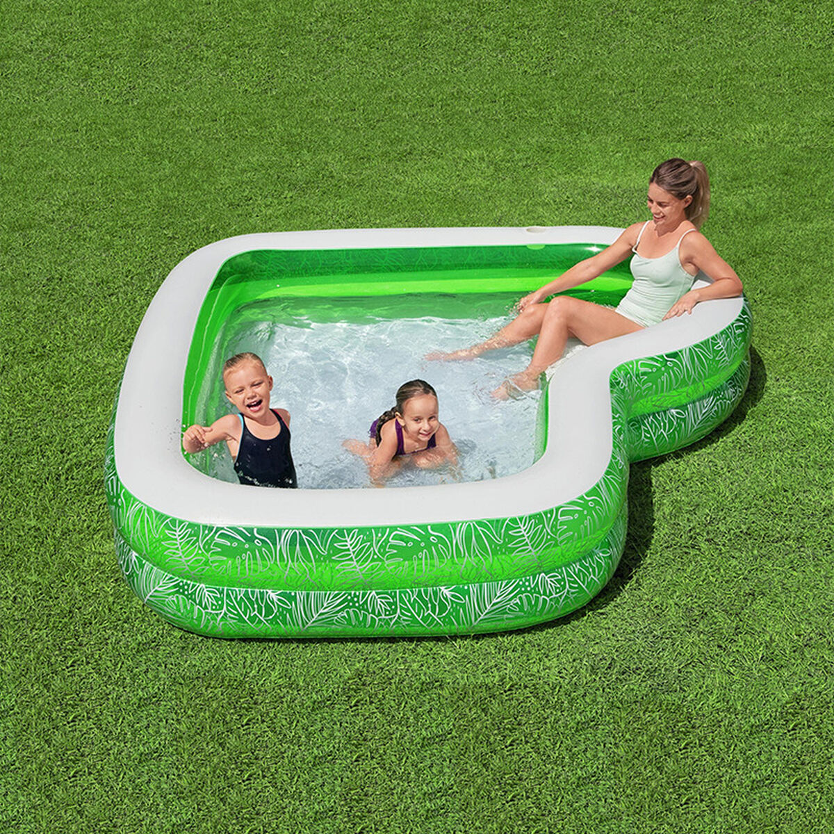 Bestway Inflatable Paddling Pool For Children Bestway Green Multicolour 231 X 231 X 51 Cm
