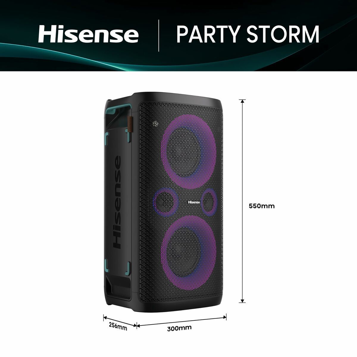 Hisense Portable Bluetooth Speakers Hisense Party Storm Black 300 W