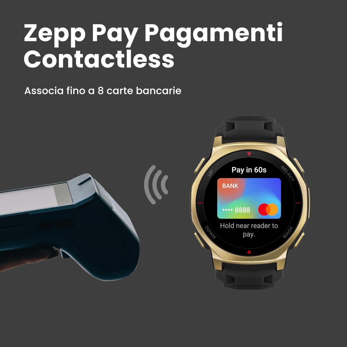 Amazfit Smartwatch Amazfit W2548Gl1N Black Golden Ø 44 Mm