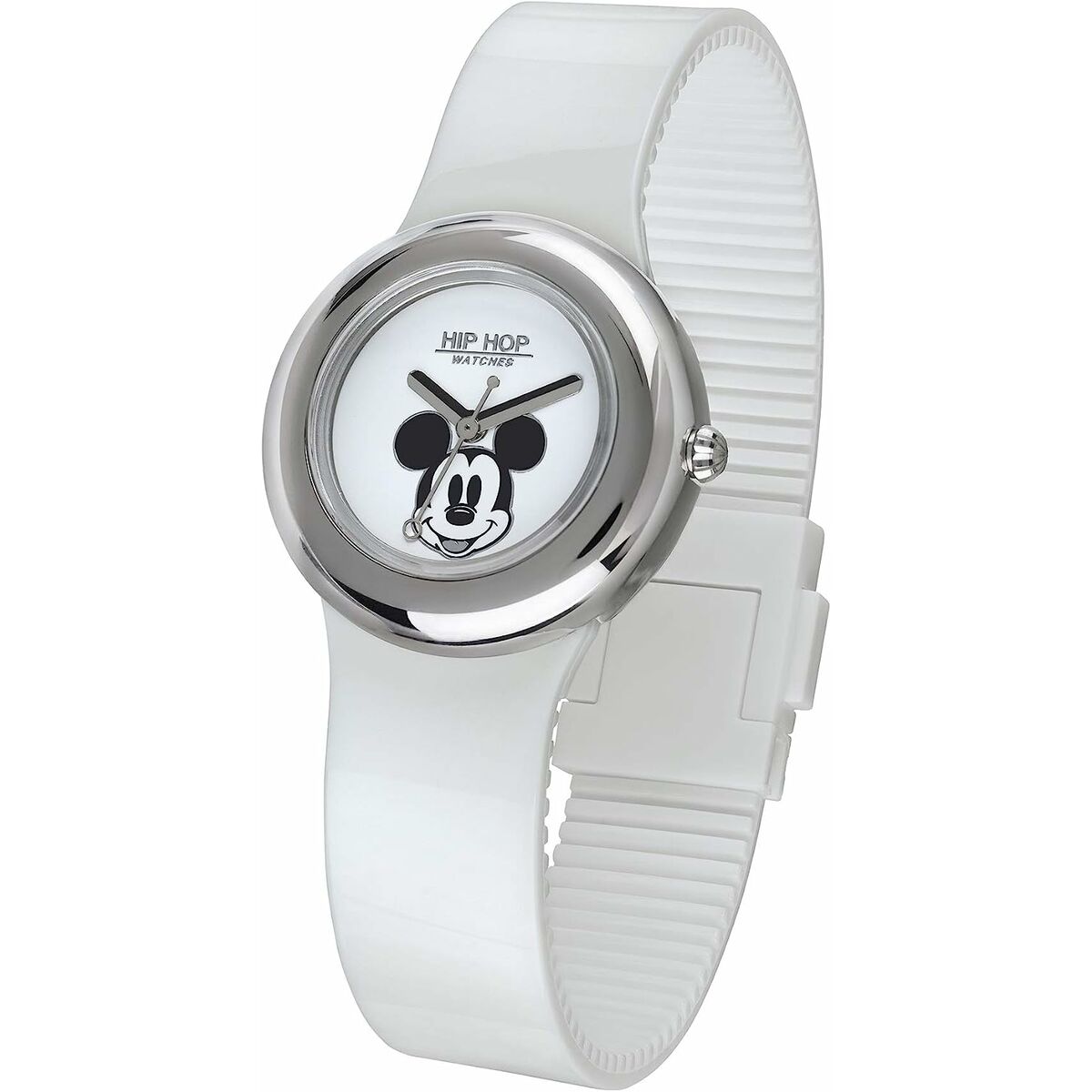 Hip Hop Unisex Watch Hip Hop Mickey Metal White White (Ø 32 Mm)