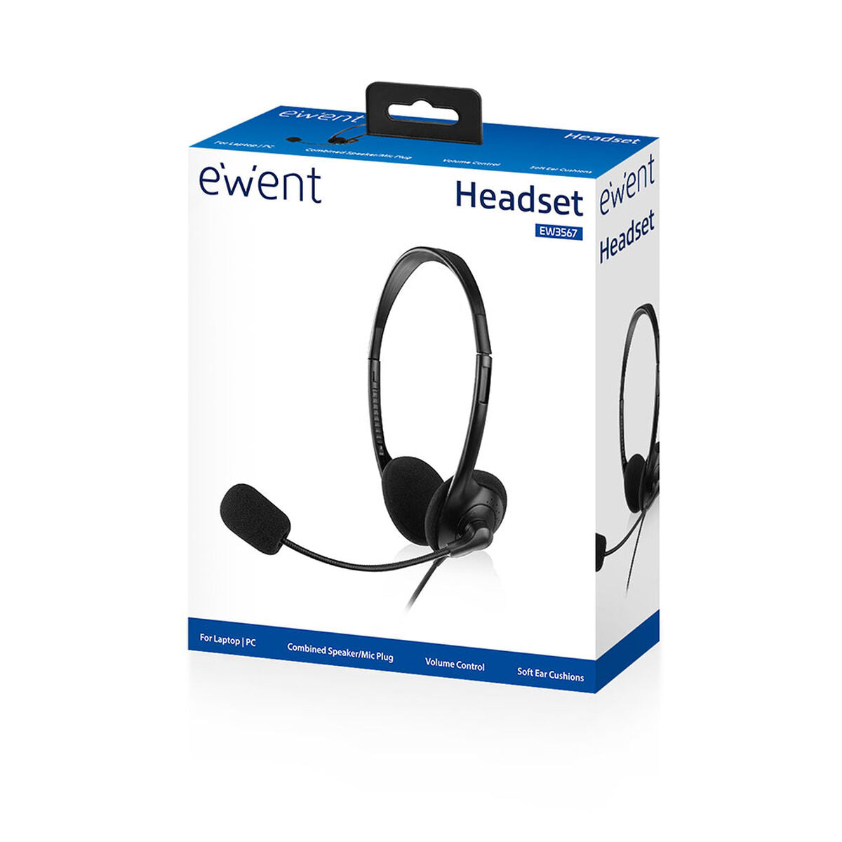 Ewent Headphones With Microphone Ewent Ew3567 Black (1 Unit)