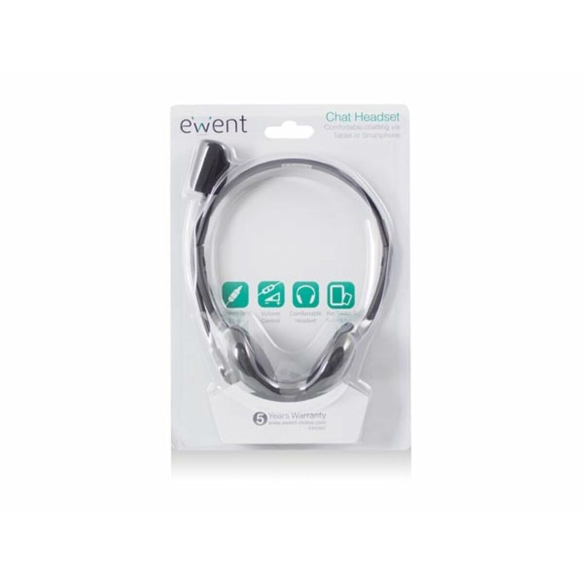 Ewent Headphones With Microphone Ewent Ew3567 Black (1 Unit)