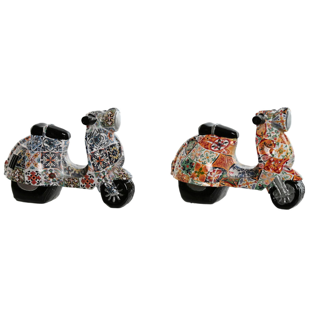 Home Esprit Decorative Figure Home Esprit Multicolour Mediterranean Scooter 14 X 8 X 11 Cm (2 Units)