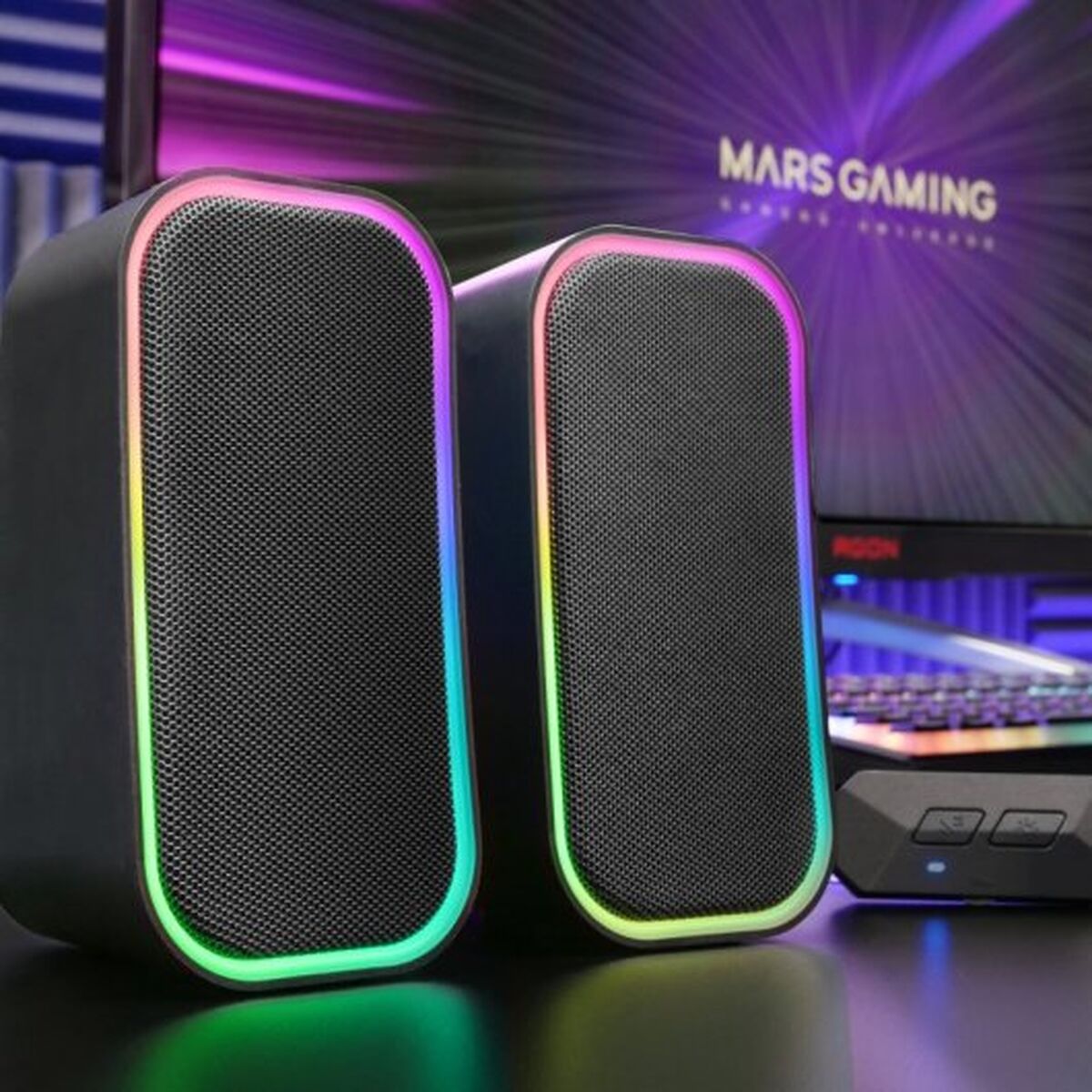 Mars Gaming Pc Speakers Mars Gaming Msom Black 20 W