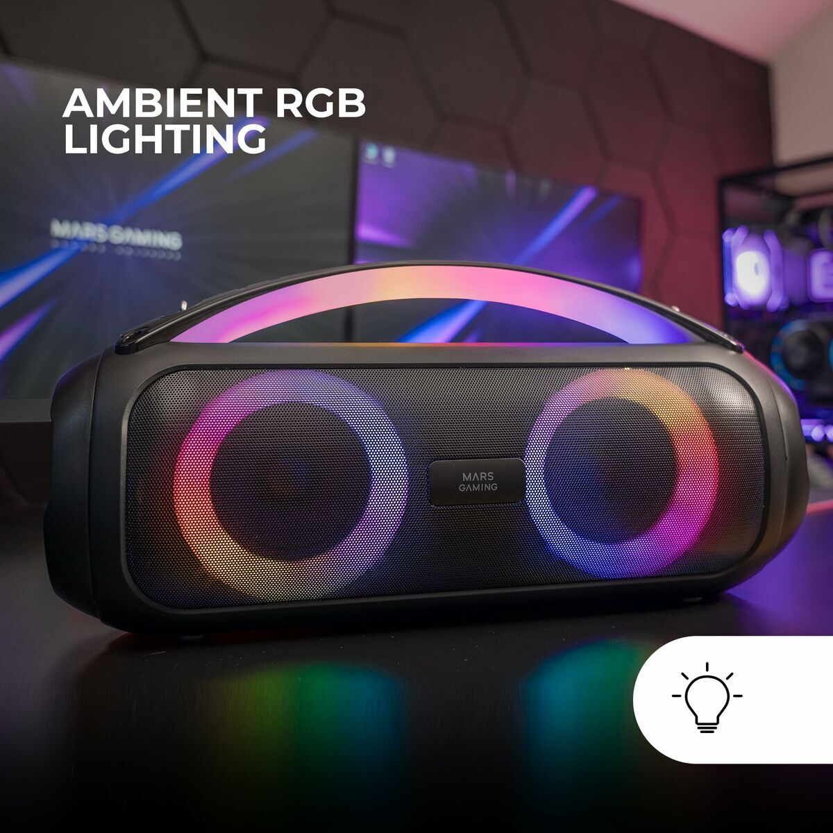 Mars Gaming Portable Bluetooth Speakers Mars Gaming Ms-Pulse Bt 5.3 Black 4 W 50 W