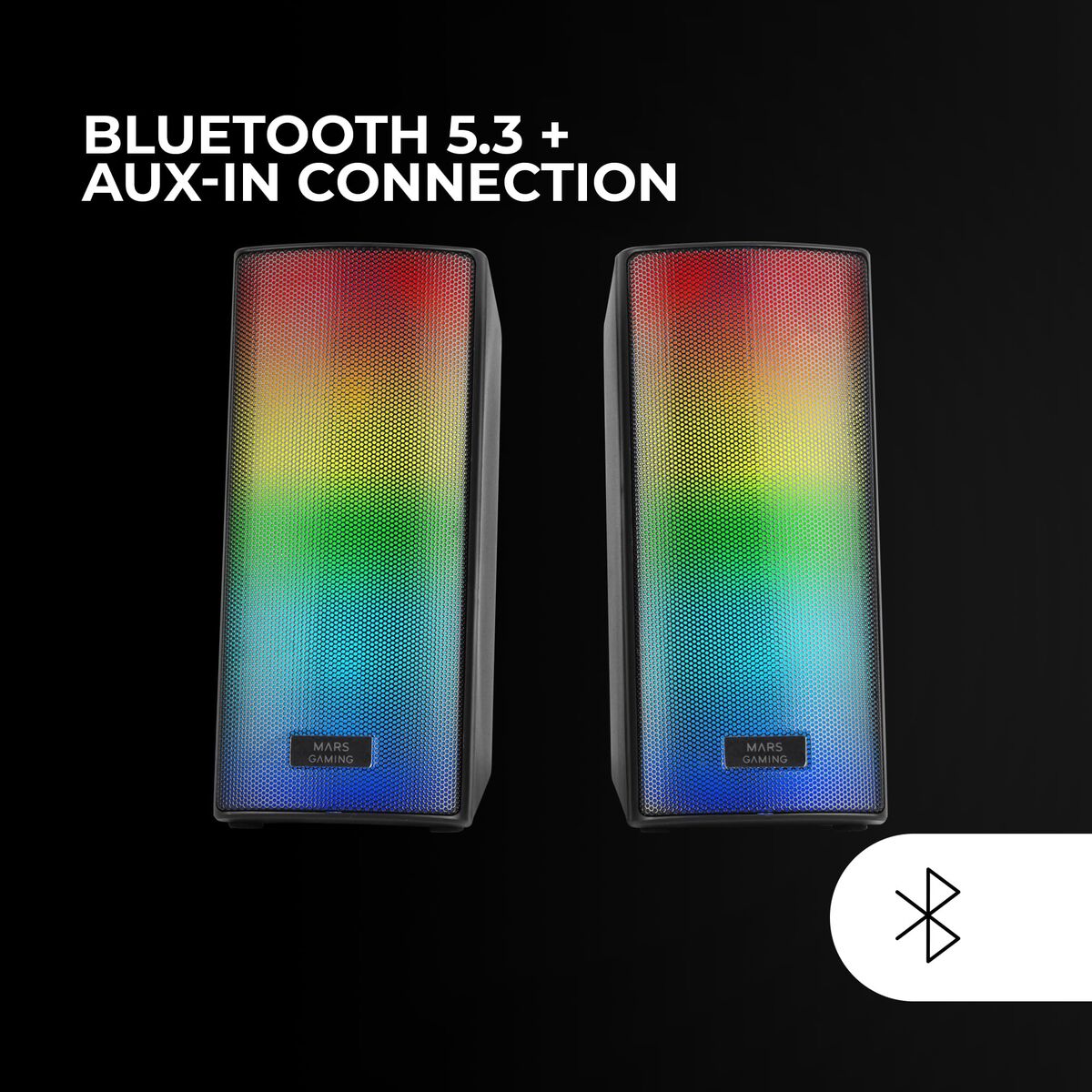 Mars Gaming Pc Speakers Mars Gaming Msrgb2 Black 4 W