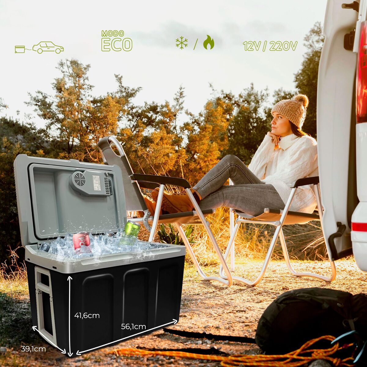 Electric Portable Fridge Black 40 L (Refurbished A)
