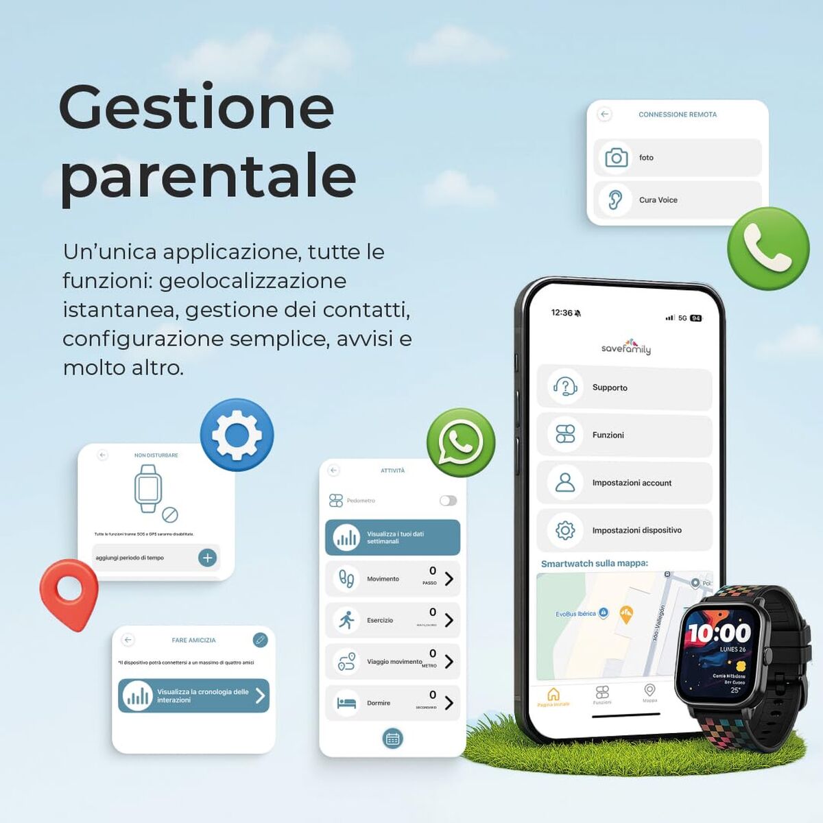 Savefamily Smartwatch Savefamily Violet 40 Mm