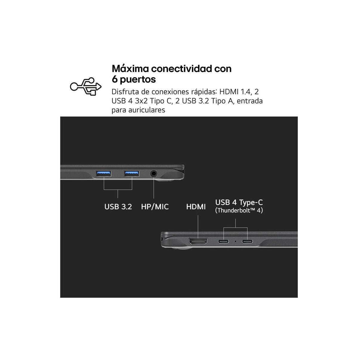 Lg Laptop Lg 14Z90Ru-G.aa55B 35" Spanish Qwerty I5-1334U 16 Gb Ram 512 Gb Ssd