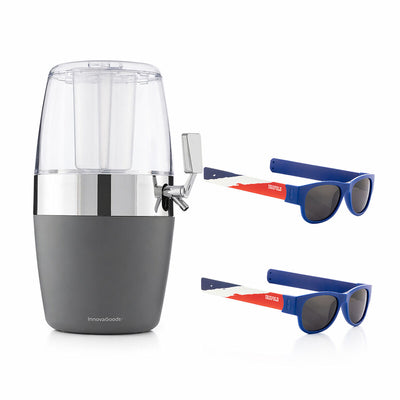 Beer Cooler Dispenser Pack InnovaGoods and 2 Rollable Sunglasses Sunfold France