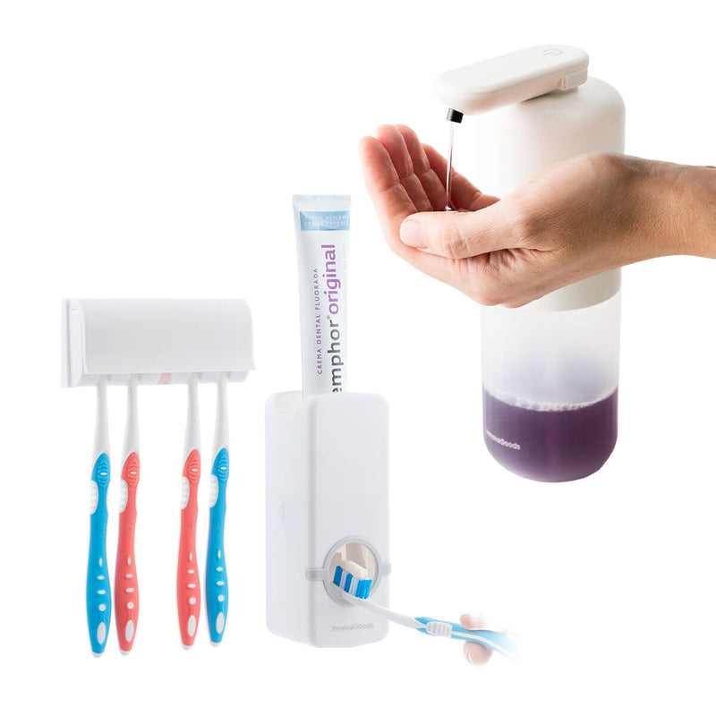 Pack Toothpaste Dispenser and Holder and Rechargeable Automatic Liquid Soap Dispenser InnovaGoods