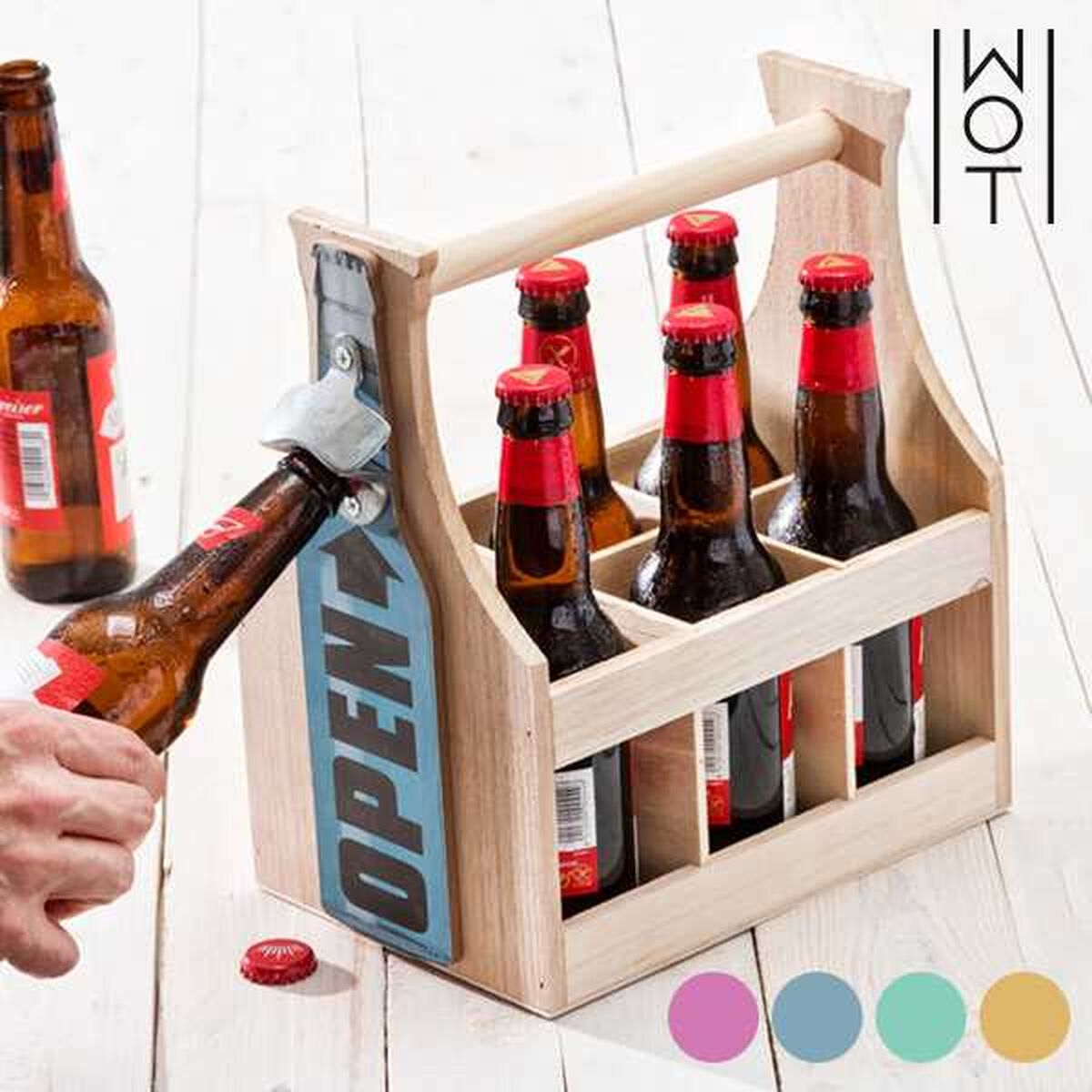 Free-standing wine rack Wagon Trend Wood 6 bottles